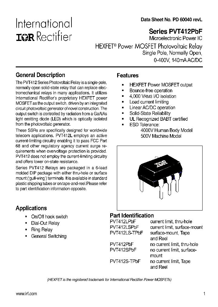 PVT412LS-TPBF_8910755.PDF Datasheet