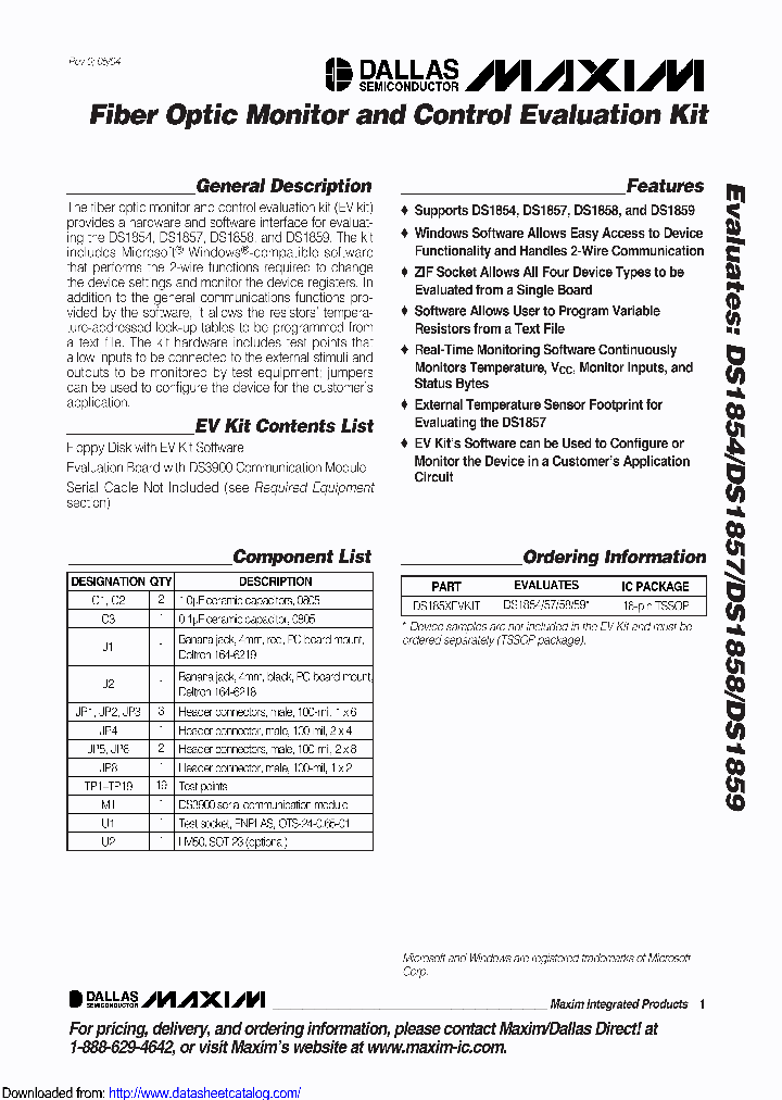 DS1854EVKIT_8910814.PDF Datasheet