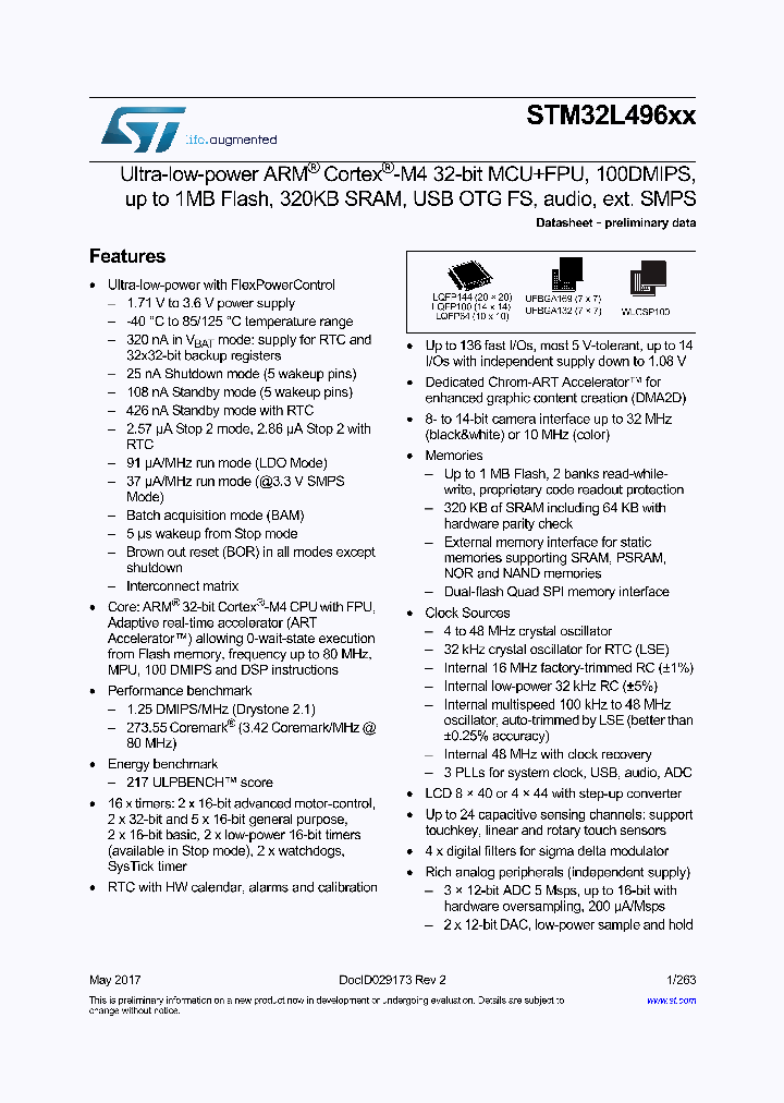 STM32L496XX_8911165.PDF Datasheet