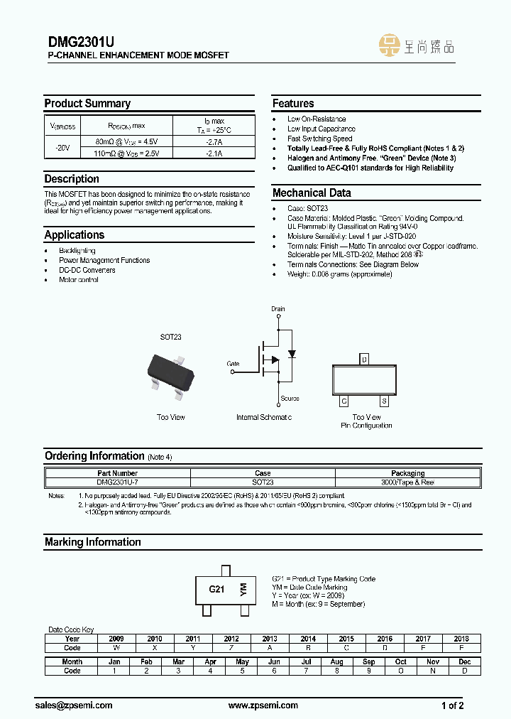 DMG2301U_8912103.PDF Datasheet