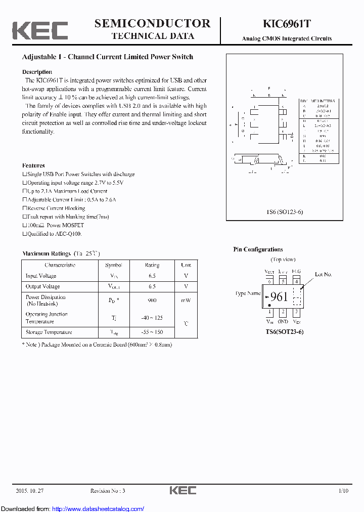 KIC6961T_8912315.PDF Datasheet
