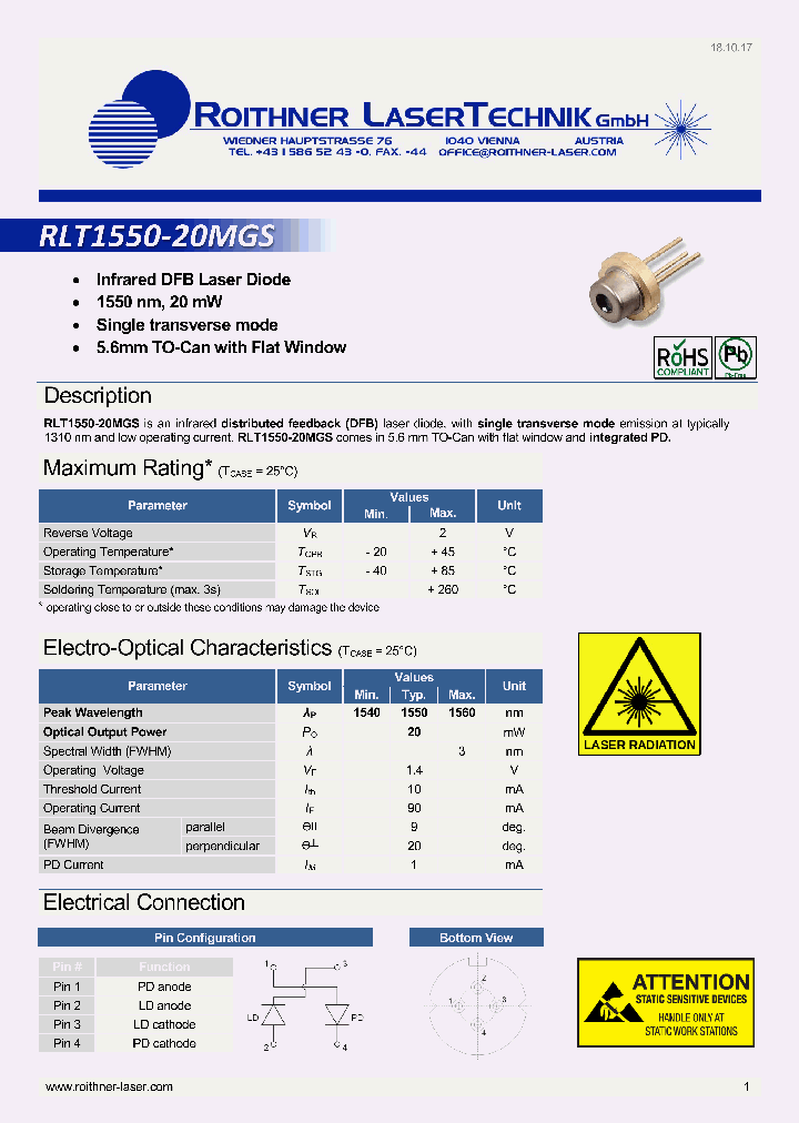 RLT1550-20MGS_8912502.PDF Datasheet