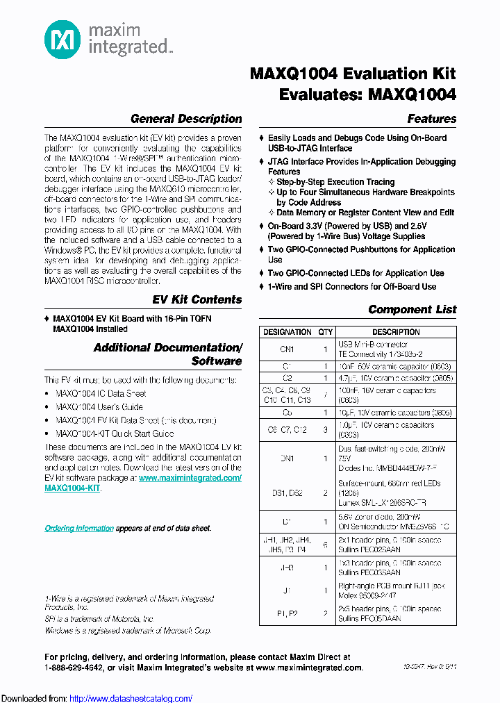 MAXQ1004-KIT_8912662.PDF Datasheet