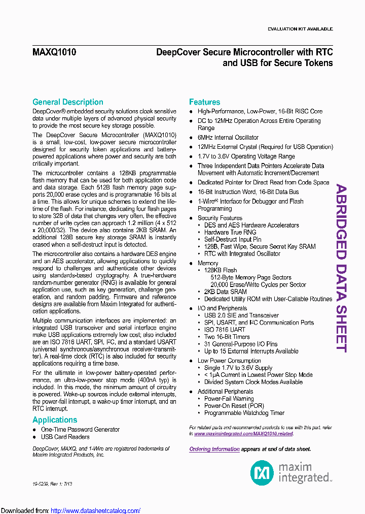 MAXQ1010-A01_8912664.PDF Datasheet