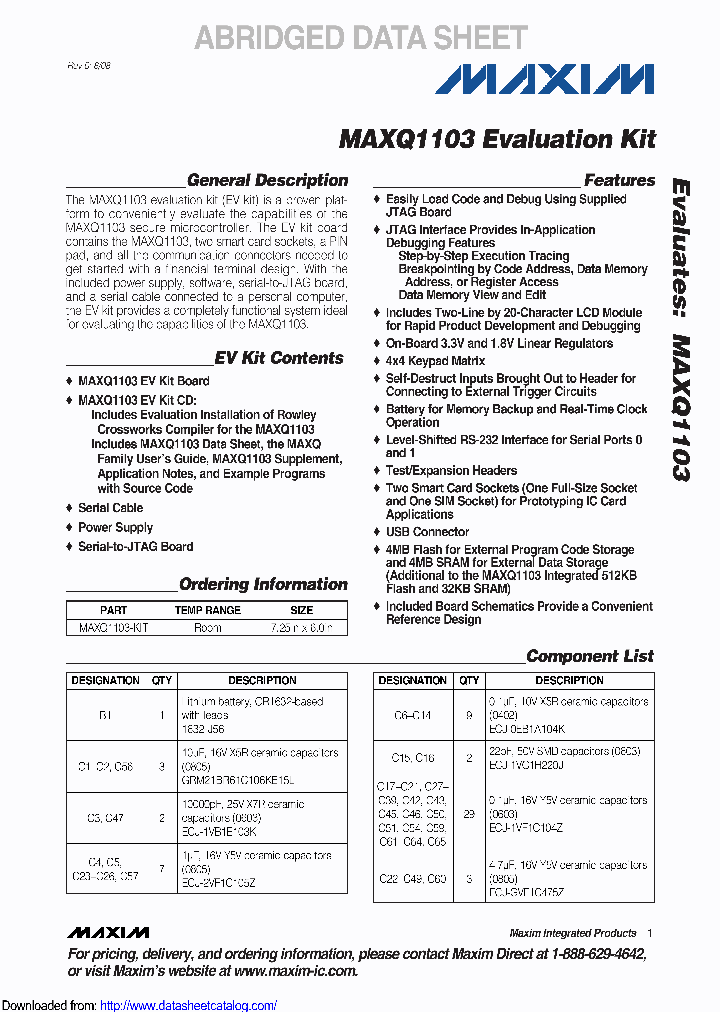 MAXQ1103-KIT_8912673.PDF Datasheet