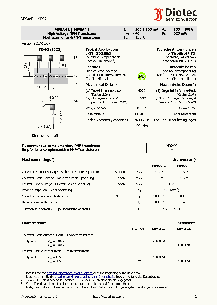 MPSA42_8912657.PDF Datasheet