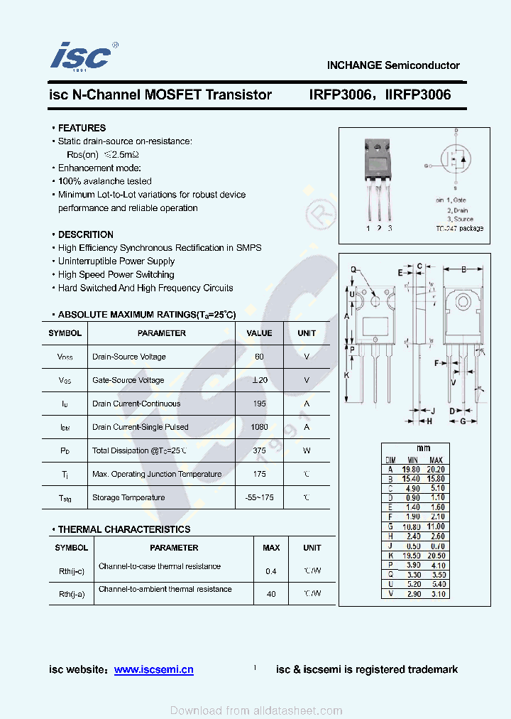 IIRFP3006_8912874.PDF Datasheet