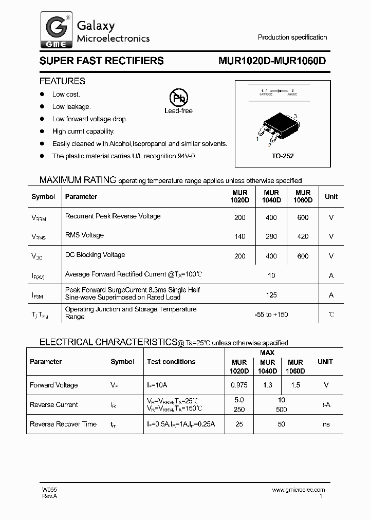MUR1040D_8913207.PDF Datasheet