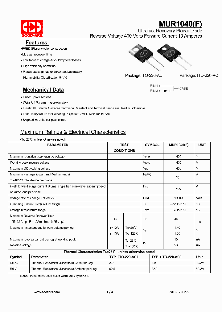 MUR1040F_8913209.PDF Datasheet