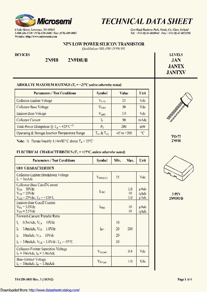 2N918UB_8914107.PDF Datasheet