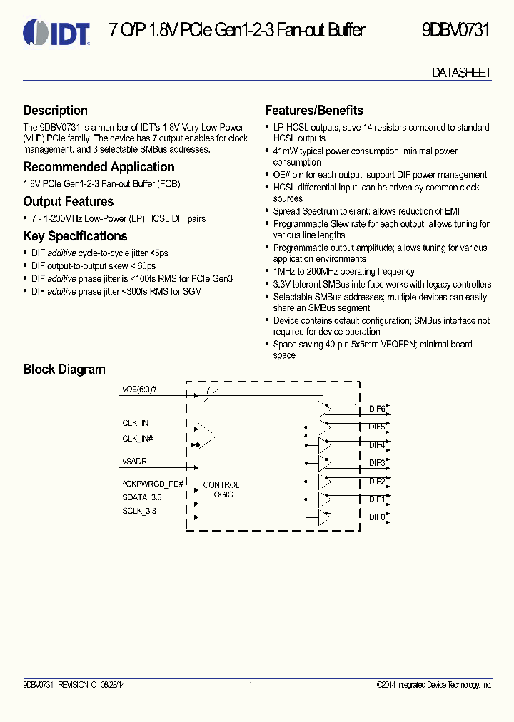 9DBV0731_8915445.PDF Datasheet