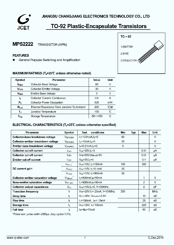 MPS2222_8915645.PDF Datasheet