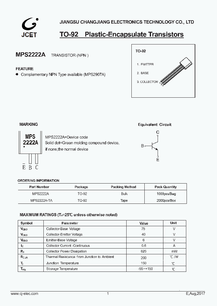 MPS2222A_8915648.PDF Datasheet