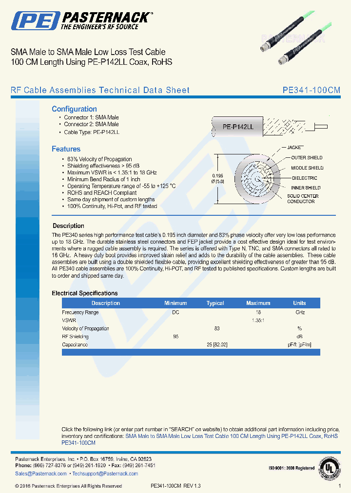 PE341-100CM_8916088.PDF Datasheet