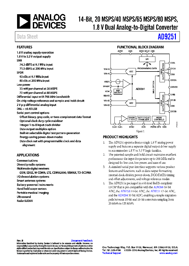 AD9251-20EBZ_8916637.PDF Datasheet