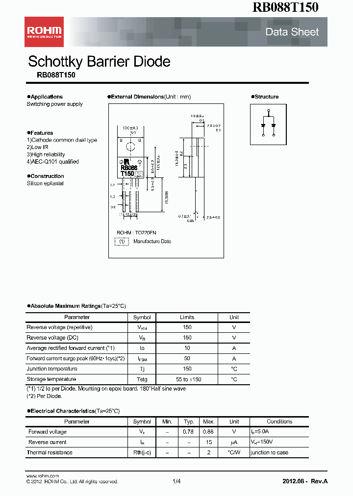 RB088T150_8916953.PDF Datasheet