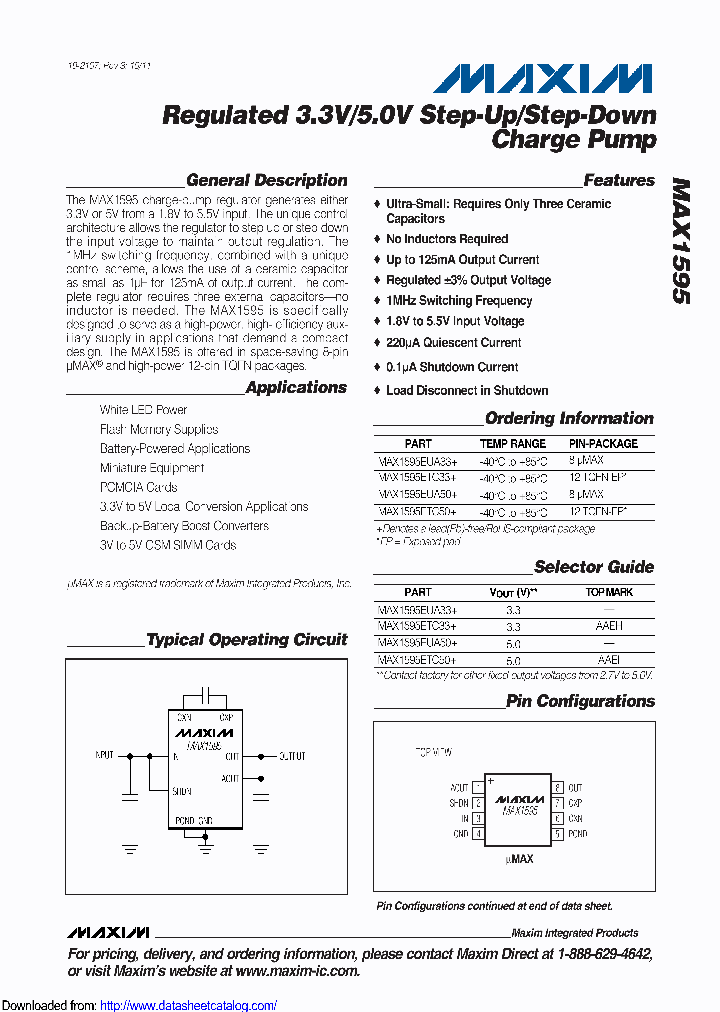 MAX1595EUA50T_8917367.PDF Datasheet