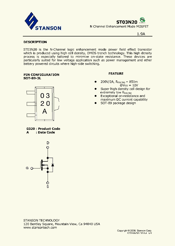 ST03N20_8918197.PDF Datasheet