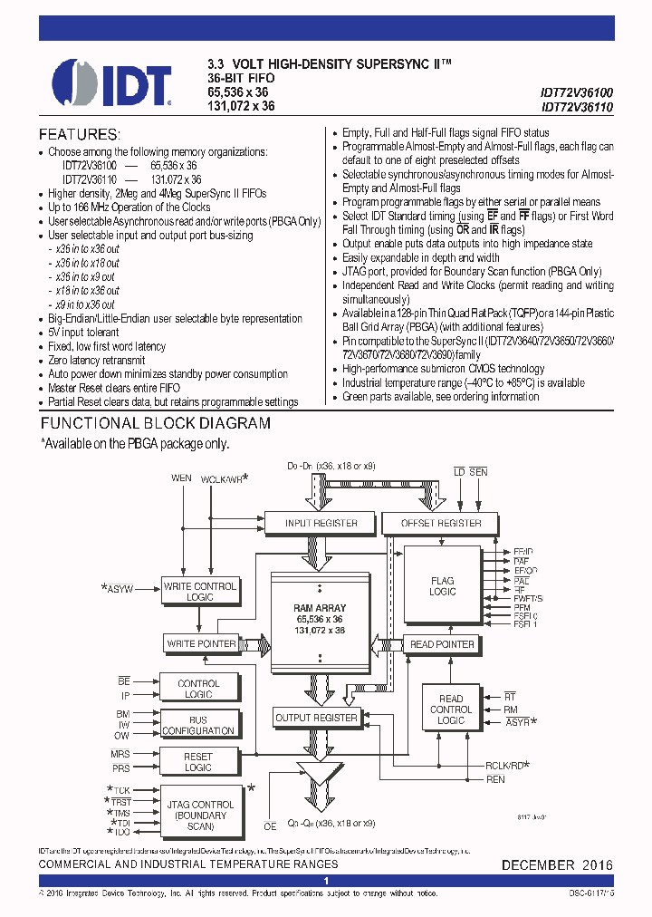 72V36110L10BBG_8919229.PDF Datasheet