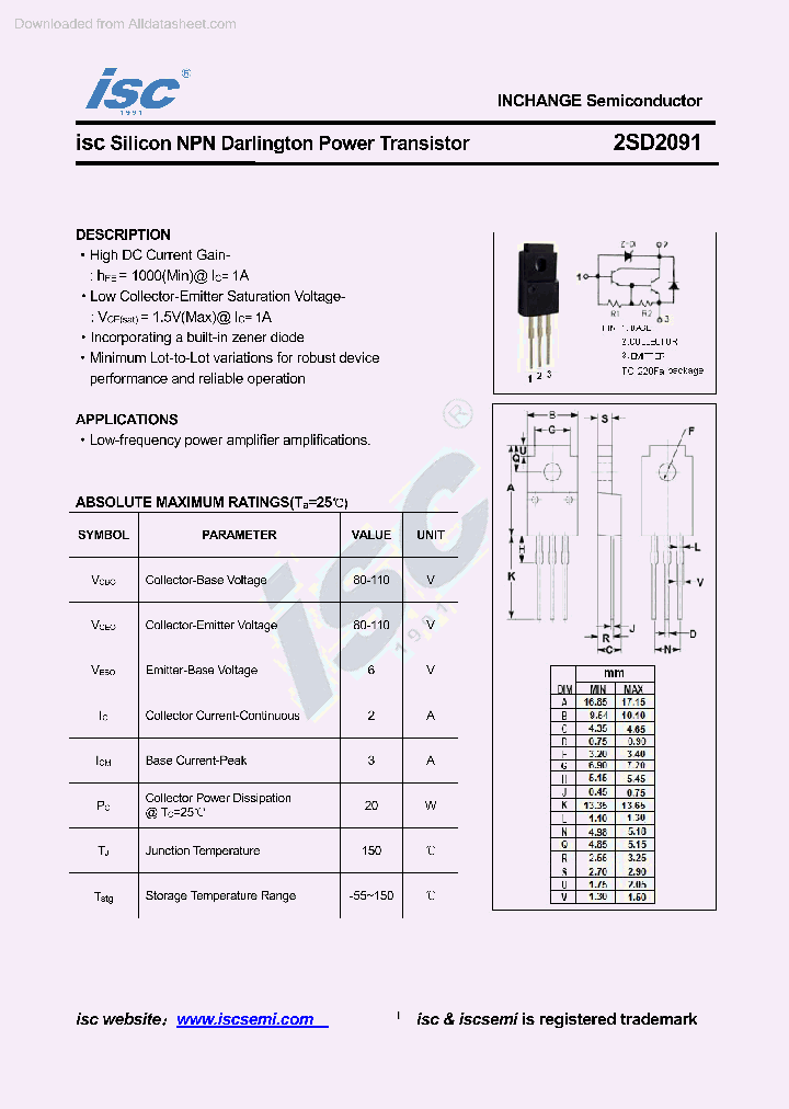 2SD2091_8919823.PDF Datasheet