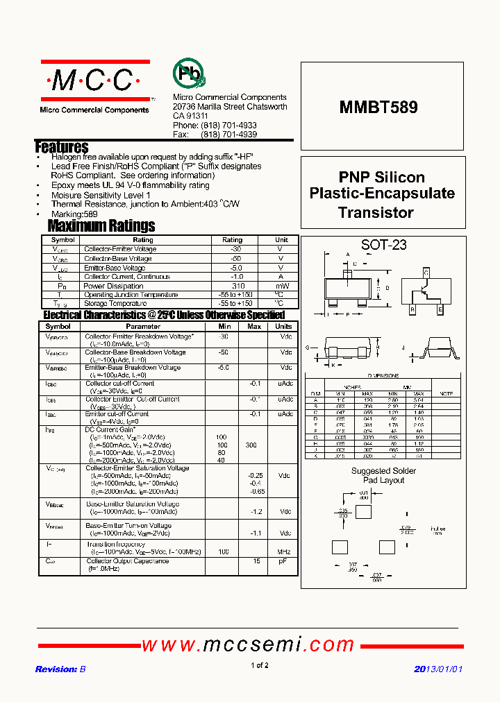 MMBT589_8921927.PDF Datasheet