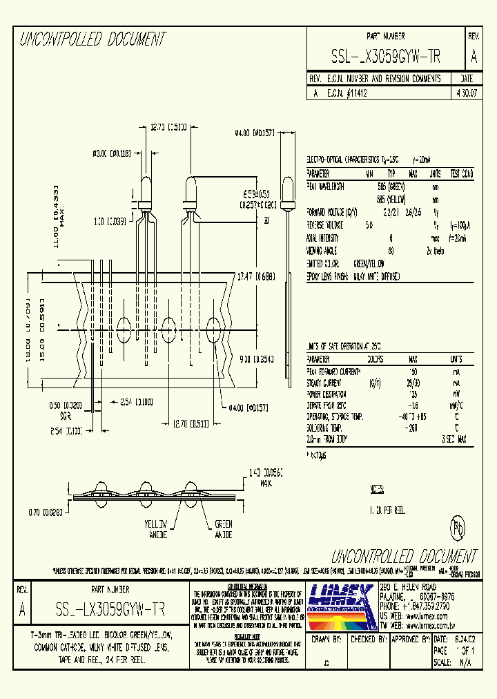 SSL-LX3059GYW-TR_8922552.PDF Datasheet