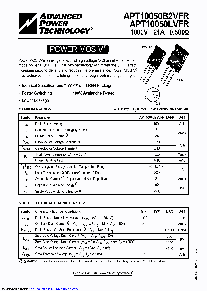 APT10050B2VFRG_8922957.PDF Datasheet