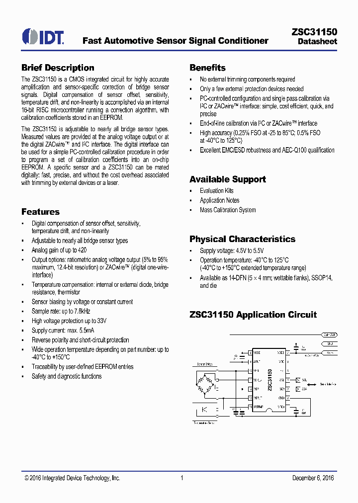 ZSC31150GAG1_8923224.PDF Datasheet