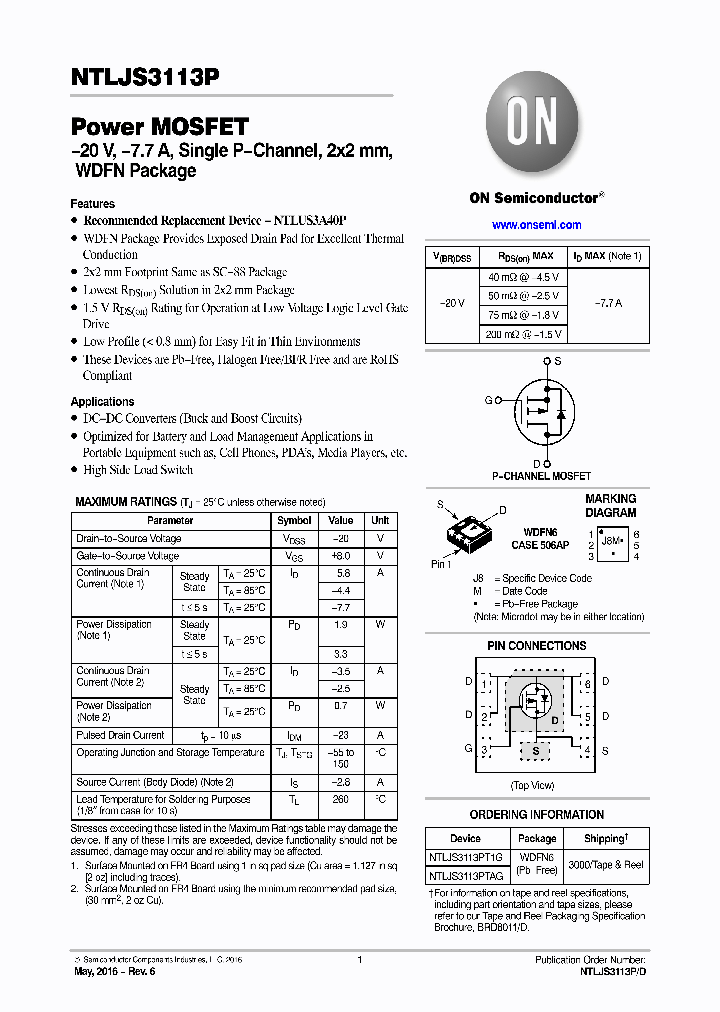 NTLJS3113PT1G_8923311.PDF Datasheet