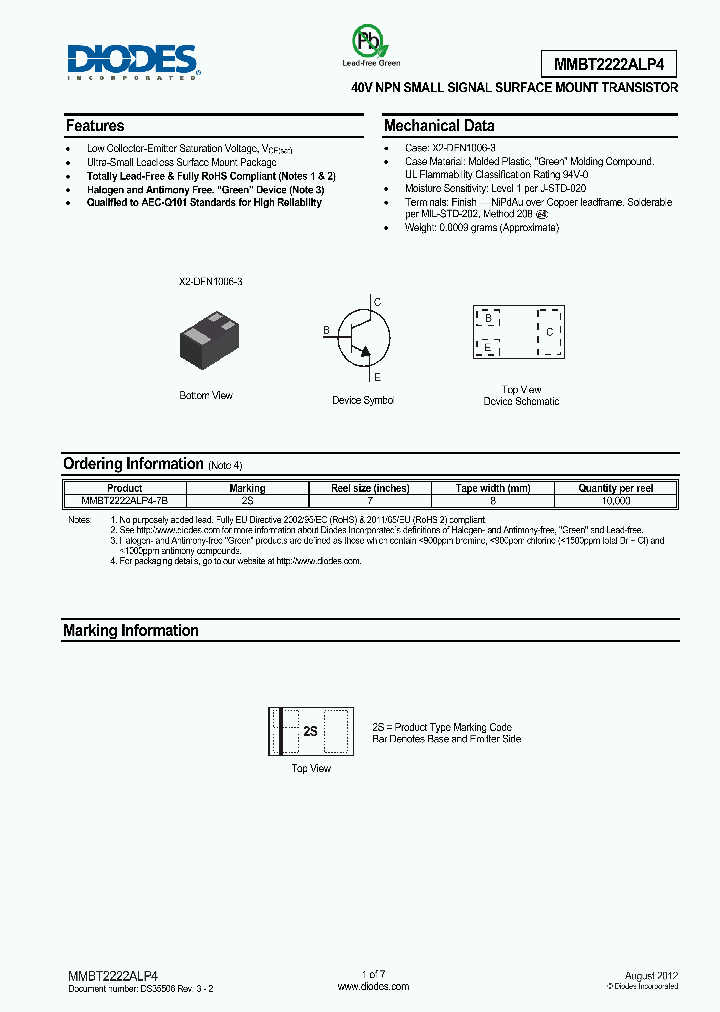 MMBT2222ALP4-7B_8923323.PDF Datasheet