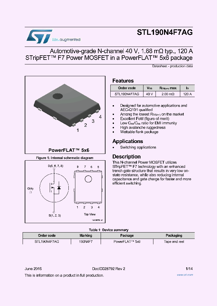 STL190N4F7AG_8923184.PDF Datasheet
