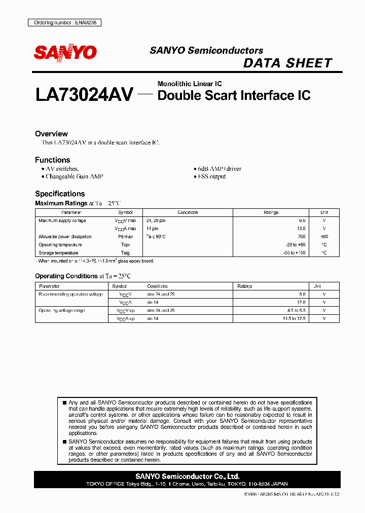 LA73024AV_8923607.PDF Datasheet