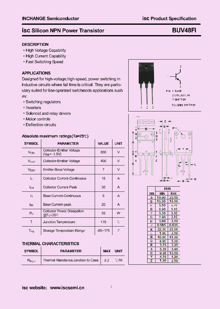 BUV48FI_8923944.PDF Datasheet