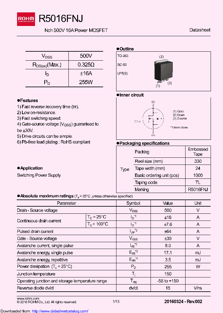 R5016FNJTL_8924117.PDF Datasheet