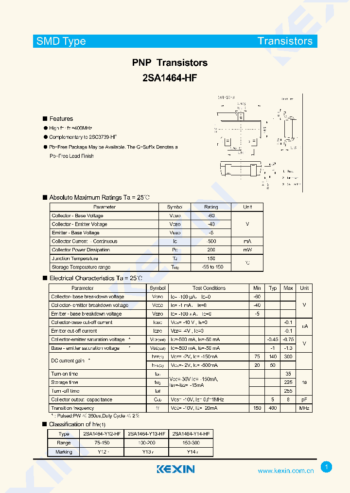 2SA1464-Y13-HF_8924470.PDF Datasheet