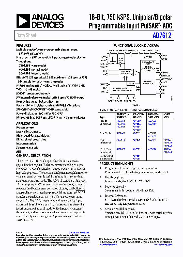 EVAL-AD7612EDZ_8925040.PDF Datasheet