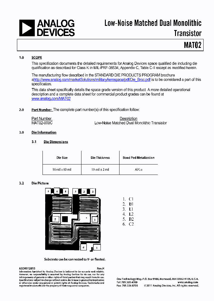 MAT02S-DIE_8924837.PDF Datasheet
