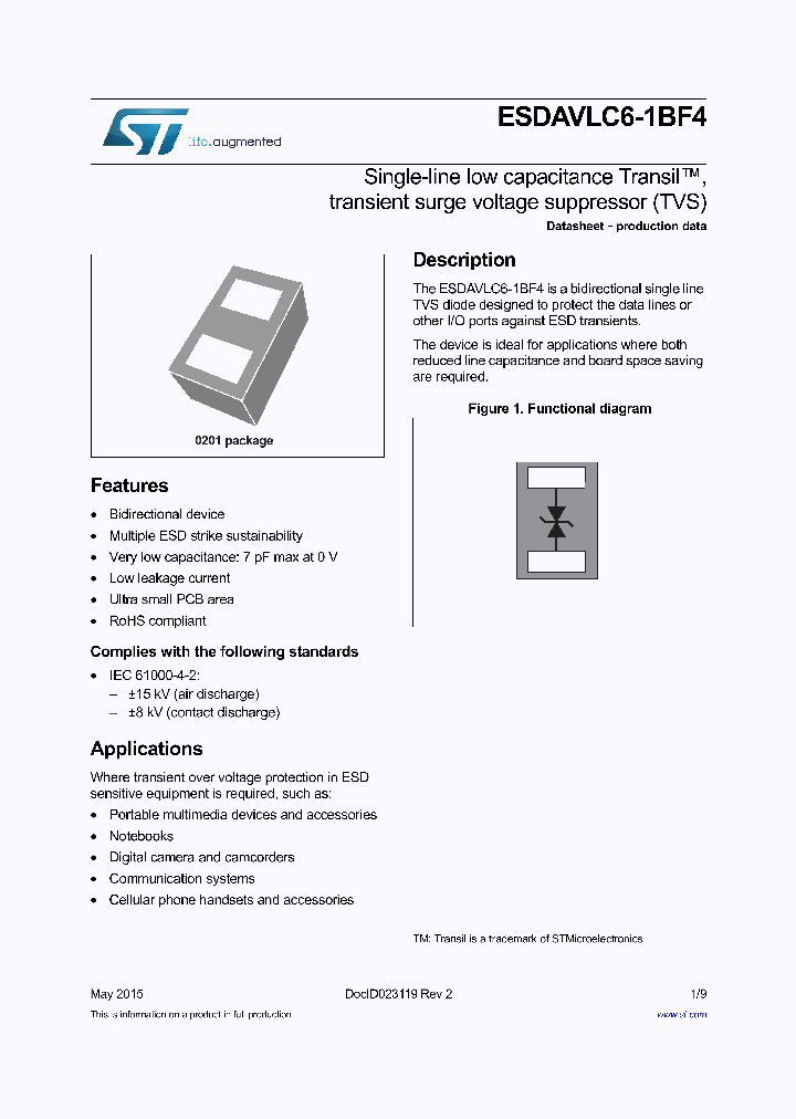 ESDAVLC6-1BF4_8926621.PDF Datasheet
