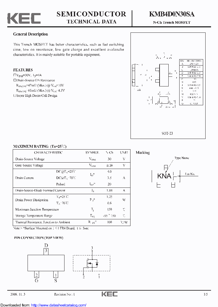 KMB4D0N30SA_8927070.PDF Datasheet