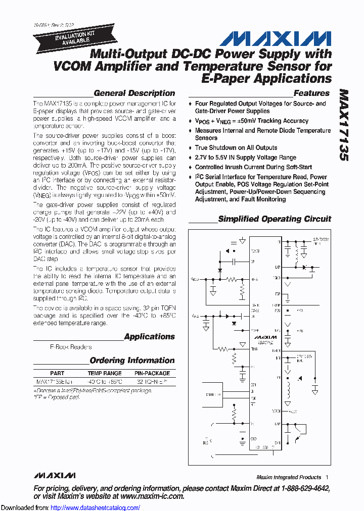 MAX17135EVCMAXQU_8927147.PDF Datasheet