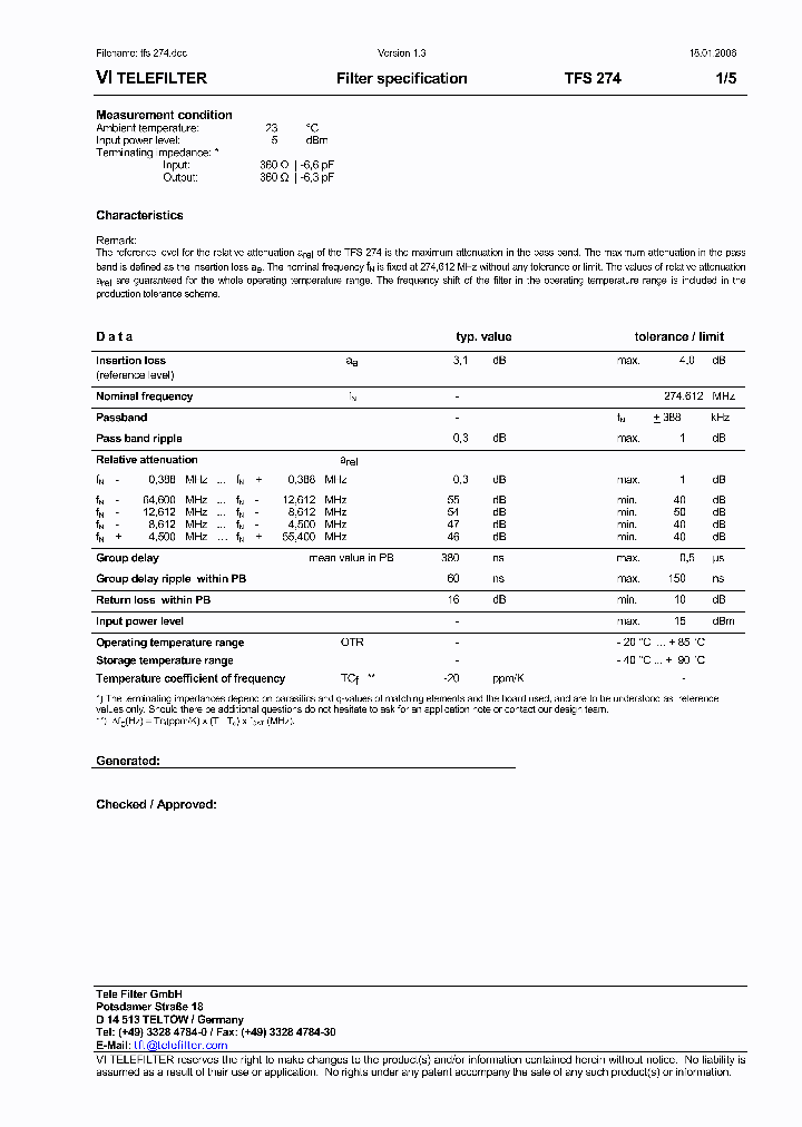 TFS274_8927531.PDF Datasheet