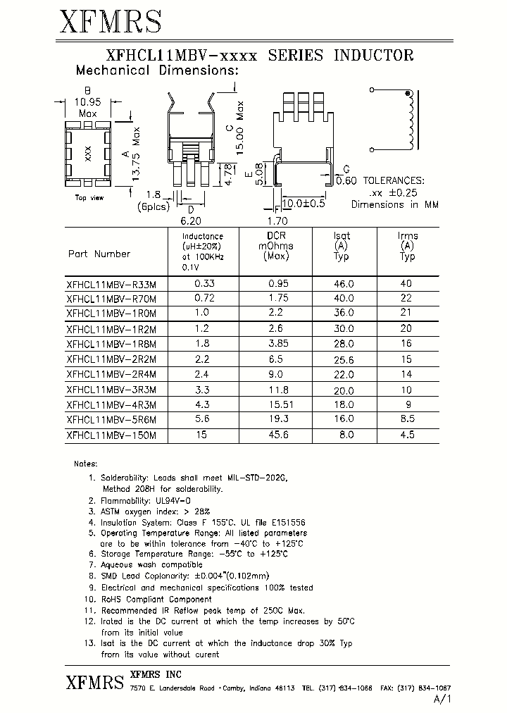 XFHCL11MBV-5R6M_8927827.PDF Datasheet