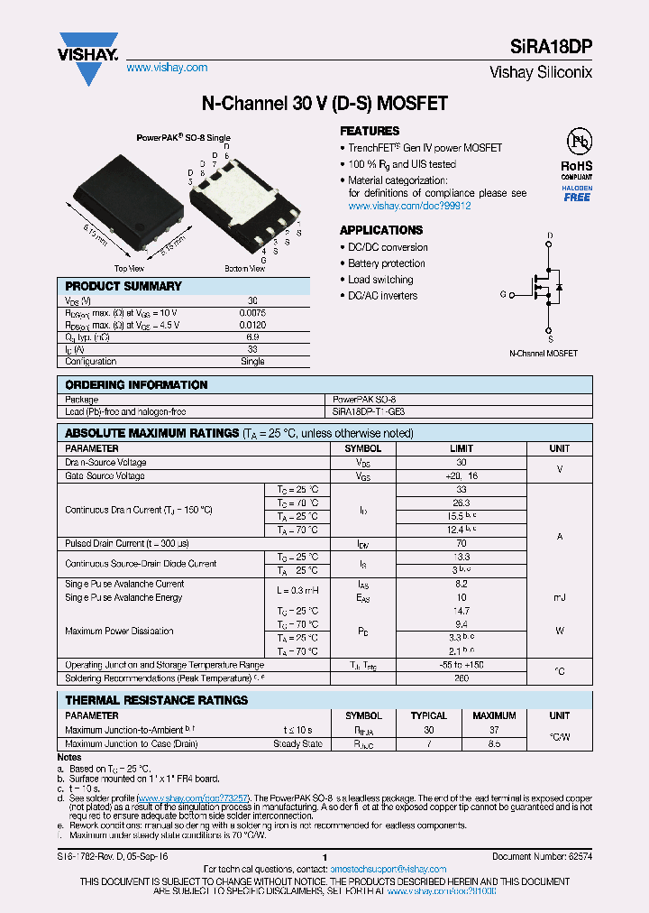 SIRA18DP_8928801.PDF Datasheet