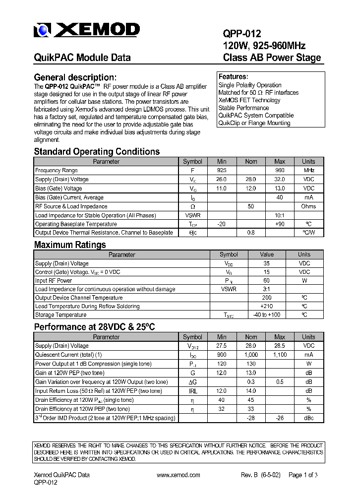 QPP-012_8929341.PDF Datasheet