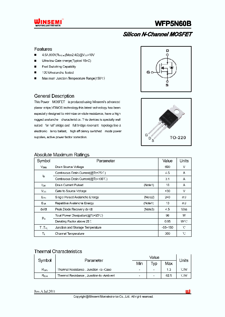 WFP5N60B_8929263.PDF Datasheet
