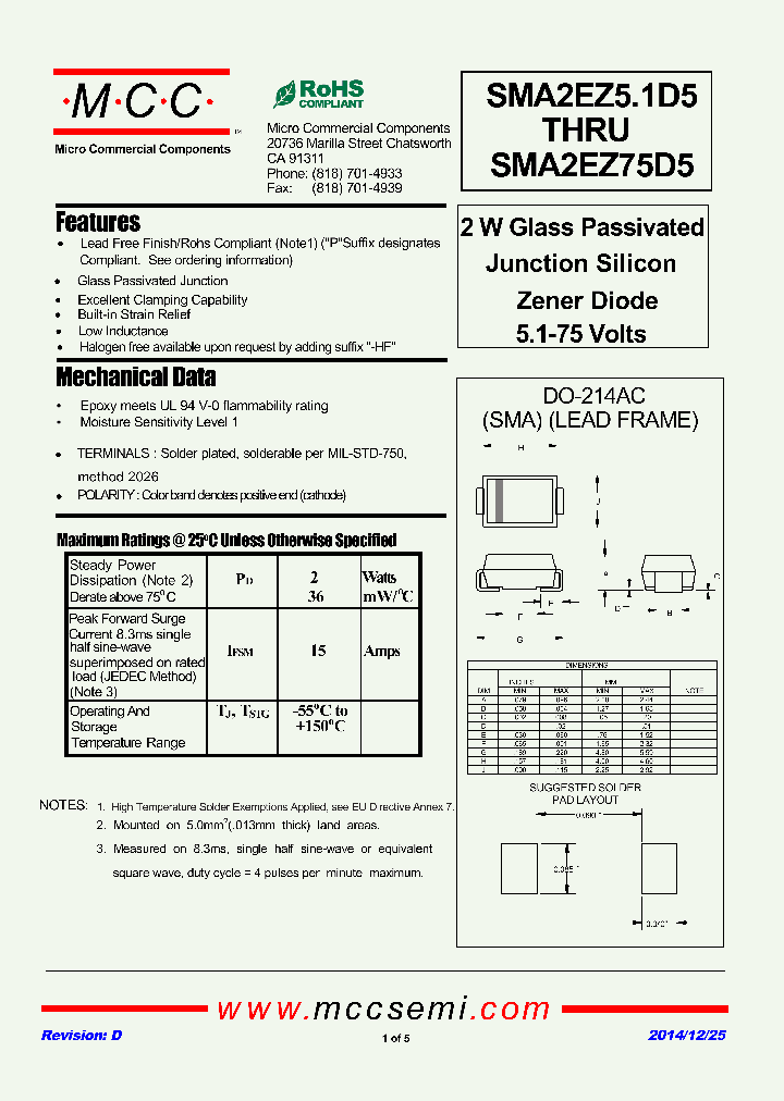 SMA2EZ51D5_8931365.PDF Datasheet