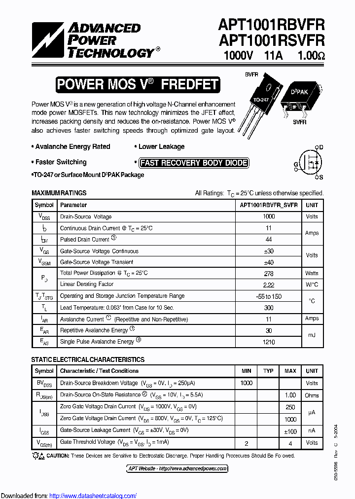 APT1001RBVFRG_8932047.PDF Datasheet