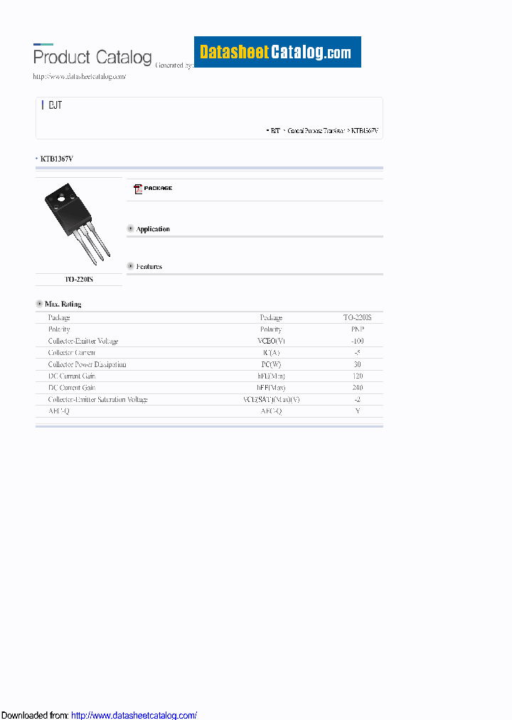 KTB1367V_8932270.PDF Datasheet
