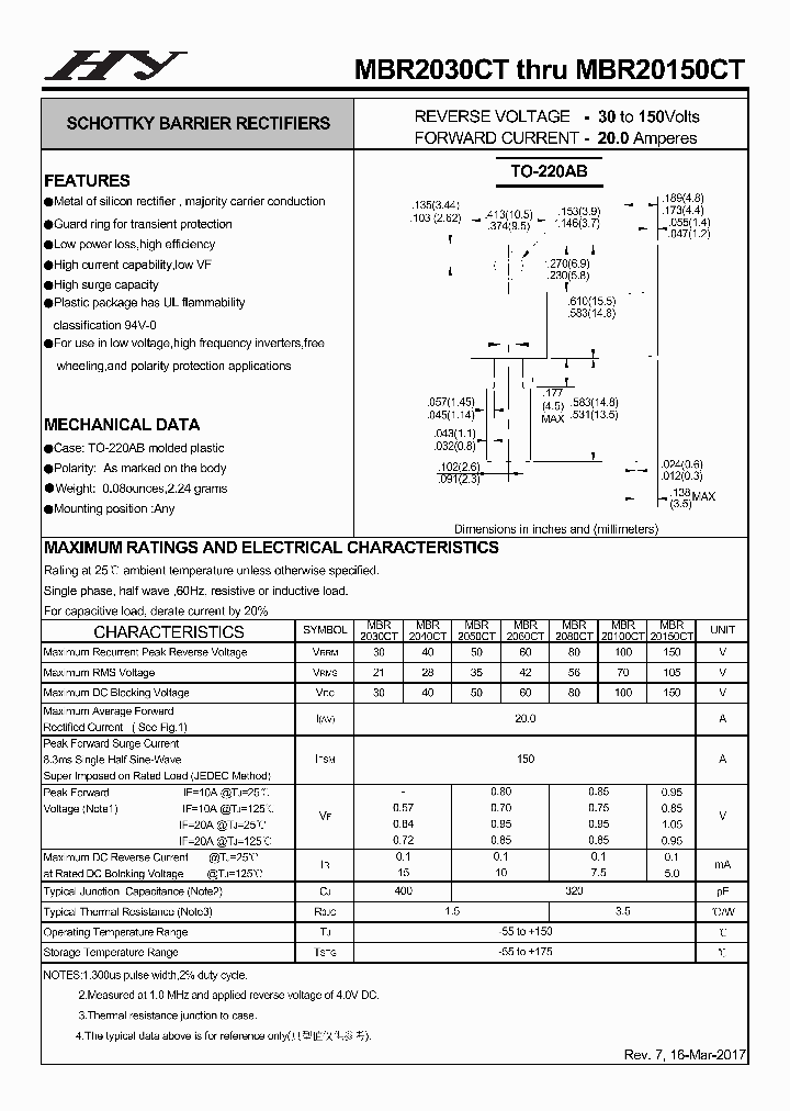 MBR2030CT_8932622.PDF Datasheet