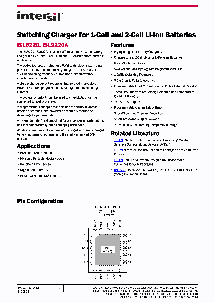 ISL9220AIRTZEVAL1Z_8932730.PDF Datasheet